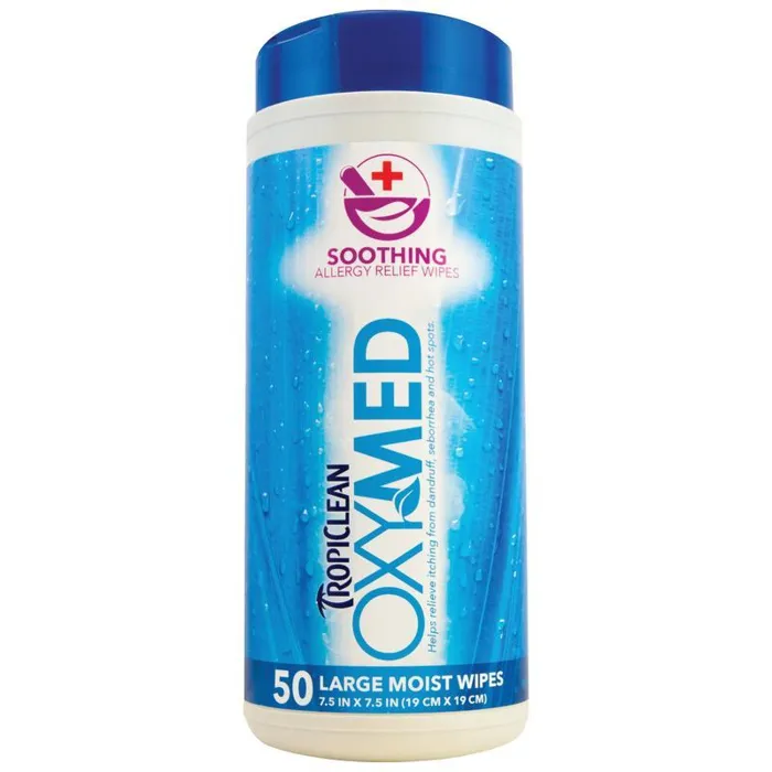 Tropiclean OxyMed Sooth Relief Wipes 50 ct