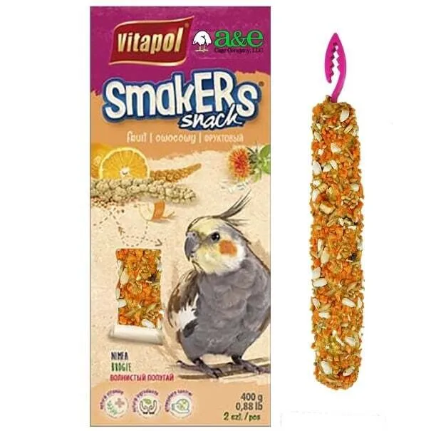 Smakers Treat Stick Cockatiel Orange 2pk