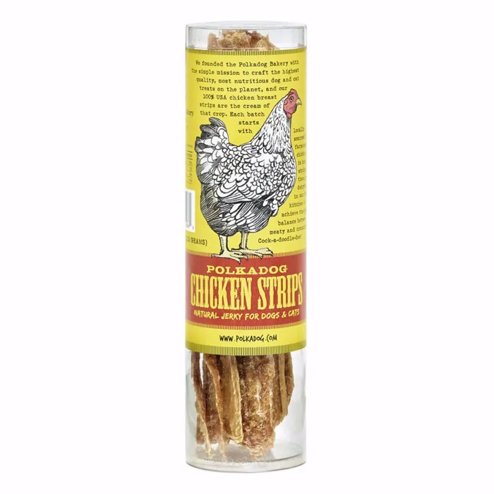 Polka Dog Chicken Strips Jerky 4oz Tube