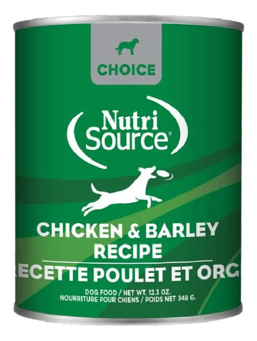 Nutrisource Dog Can Choice Chicken & Barley 12/12.3 Oz