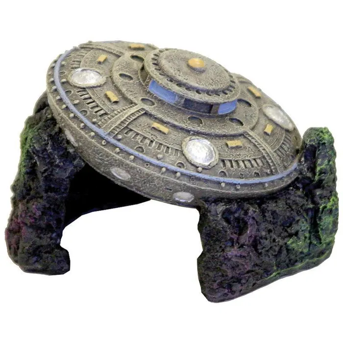 Blue Ribbon Ornament Crashed UFO