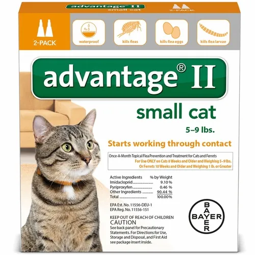 Bayer Advantage II Small Cat 5-9# 2Pk