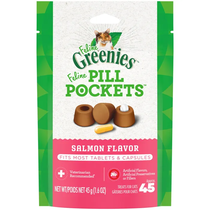 Greenies Pill Pockets Cat Salmon 1.6oz
