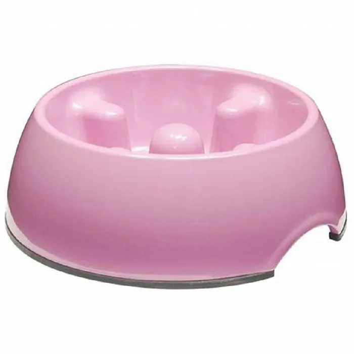 Dogit Go Slow Anti-Gulping Bowl,Pink SM