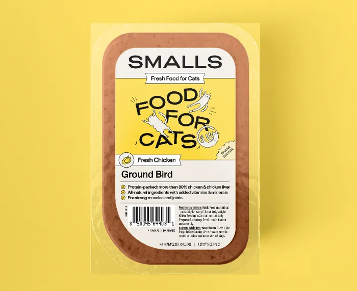 Smalls Cat Frozen Gently Cooked Ground Bird 5 Oz 6/pack
