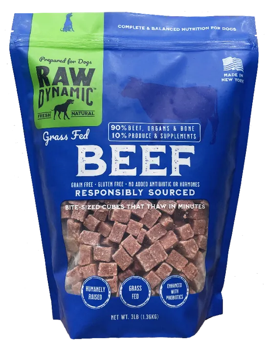 Raw Dynamic Dog Frozen Beef 3#