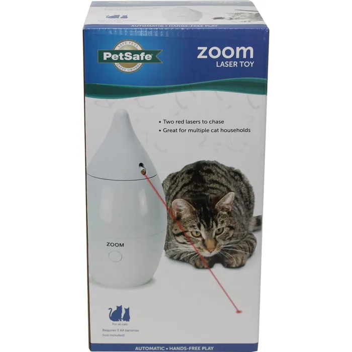 Zoom Automatic Rotating Laser Cat Toy White