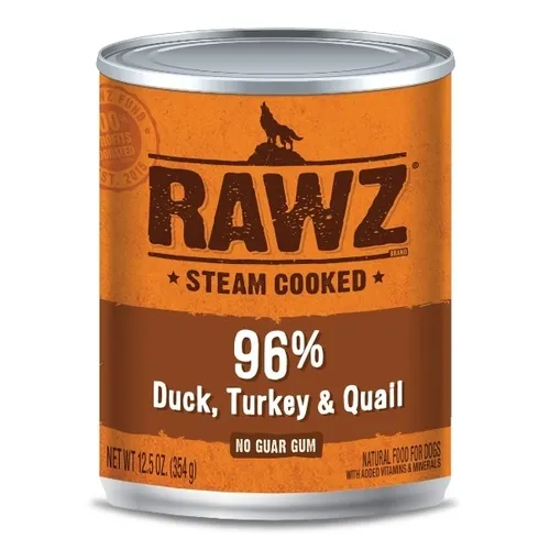 Rawz Dog 96% Duck/Turkey/Quail 12.5oz