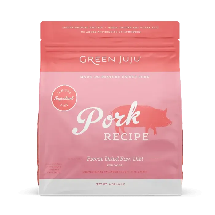 Green Juju Dog Limited Ingredient Diet Pork Fd 14oz 4=cs