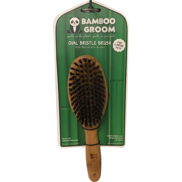 Bamboo Groom Oval Bristle Brush