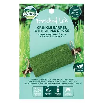 Oxbow Small Animal Crinkle Barrel Apple Stick