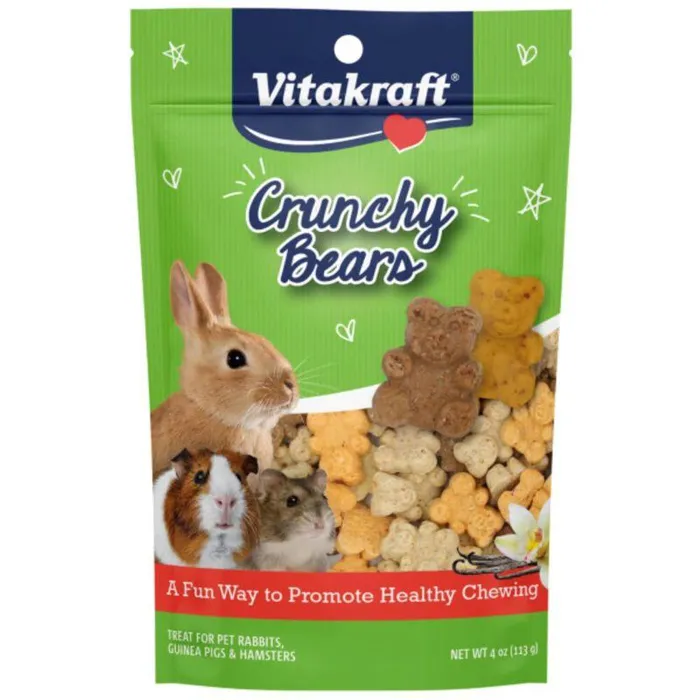 Vitakraft Crunchy Bears Small Animal Treats 4oz