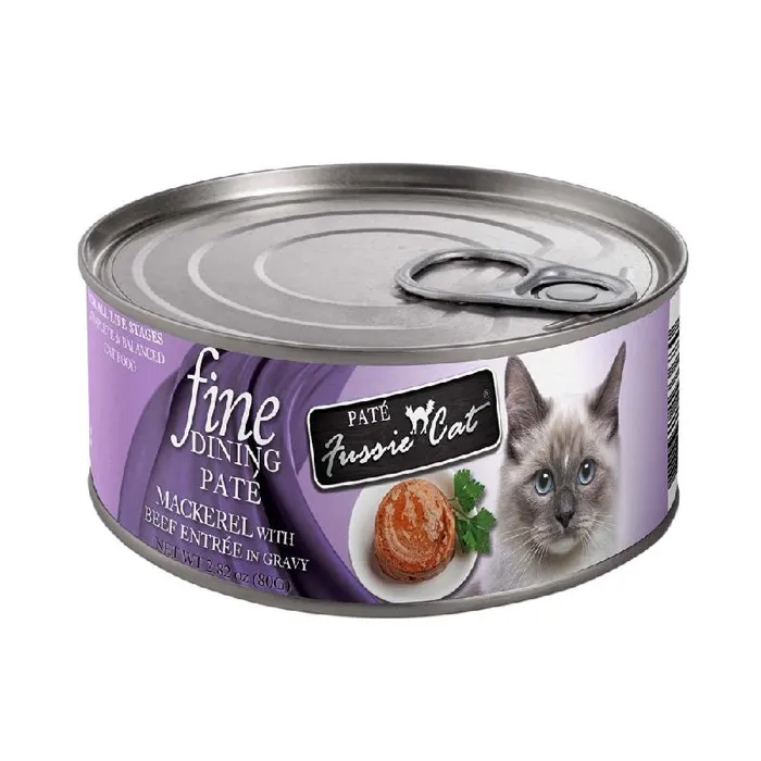 Fussie Cat Fine Mackerel/Beef 2.82oz