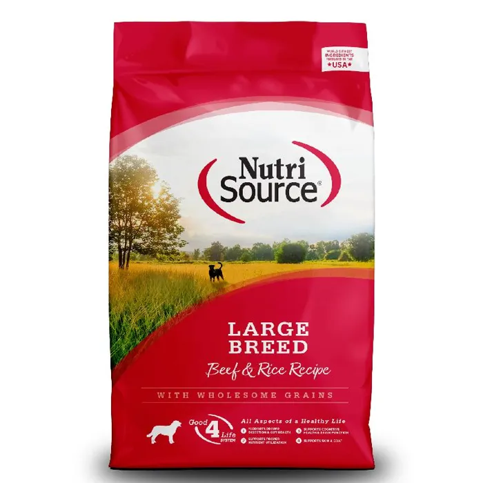 Nutrisource Dog Large Breed Beef & Rice 26#