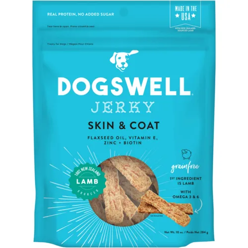 Dogswell Skin and Coat Lamb Jerky 10oz