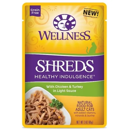 Wellness Cat Shreds Chicken/Turkey Pouch 3oz