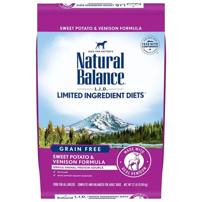 Natural Balance Dog LID Venison/Sw Potato 22#