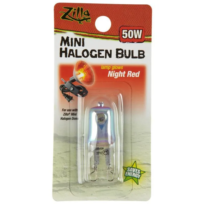 Zilla Mini Halogen Lamp Red 50 Watts