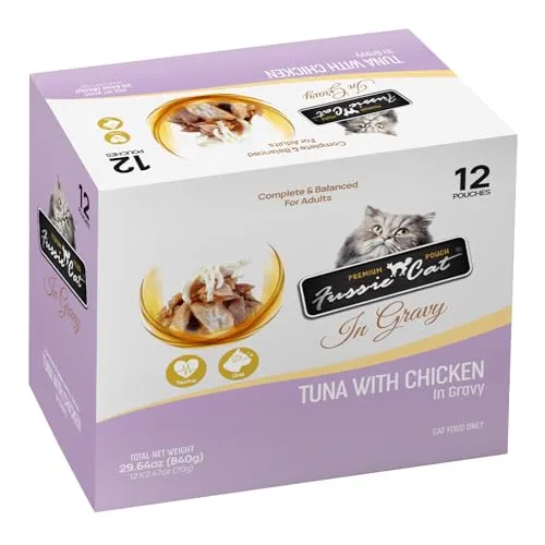 Fussie Cat Tuna/Chicken Gravy Pouch 2.47oz