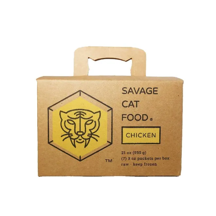 Savage Cat Frozen Chicken 3oz 7ct
