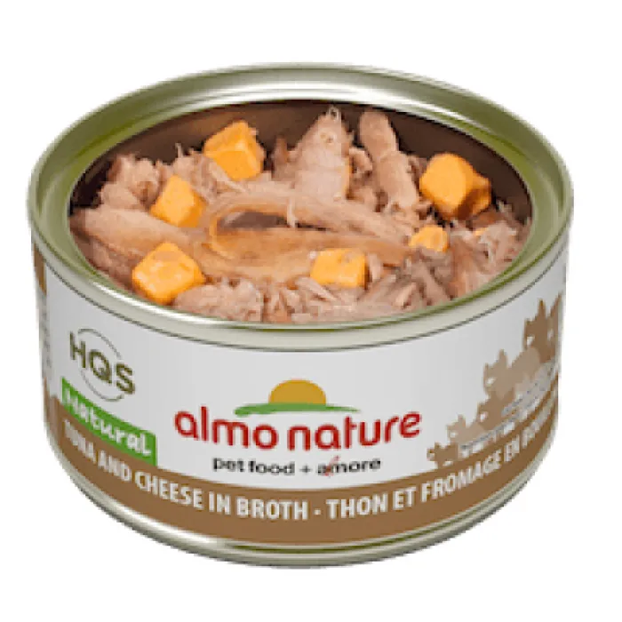 Almo Nature Cat Hqs Natural Tuna & Cheese 2.47oz