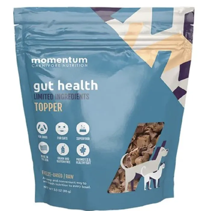 Momentum 3 Oz Dog Cat Topper Gut Health Freeze Dried Gf Ea