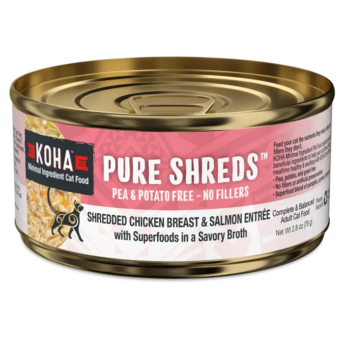 Koha Cat Pure Shreds Chicken/Salmon 2.8oz