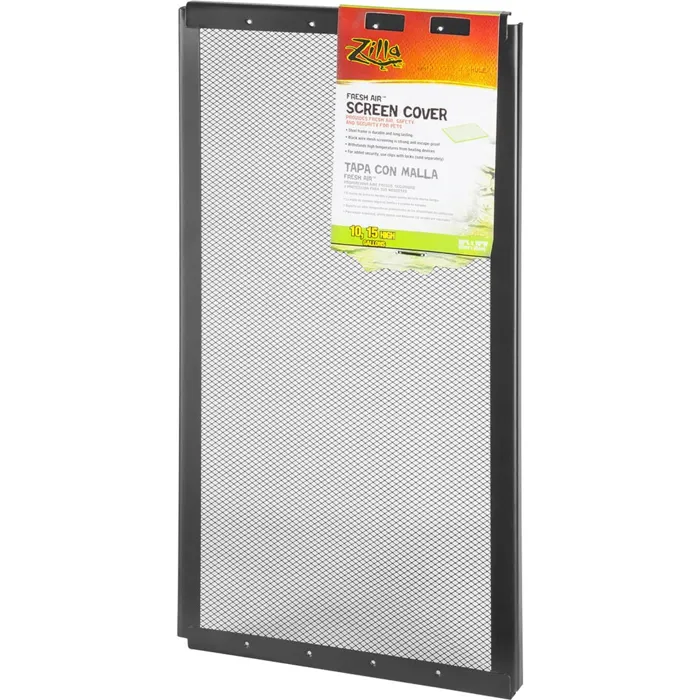 Zilla Screen Cover 20"x10" 10 Gallon-Black