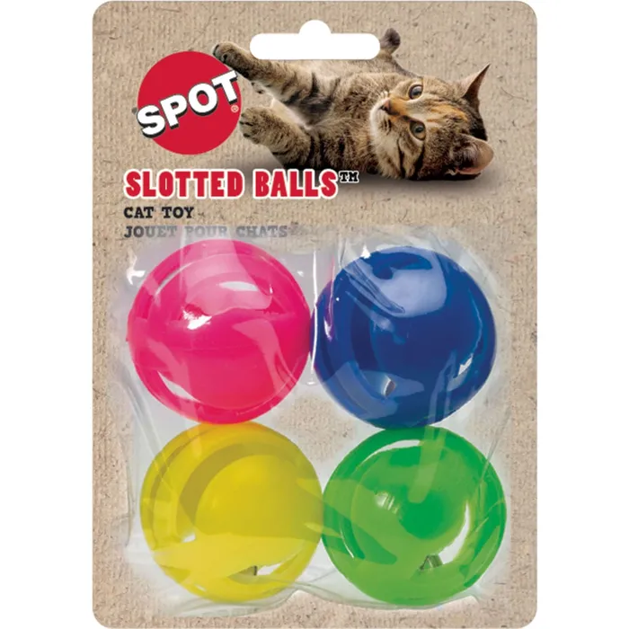Spot Cat Slotted Balls 4pk