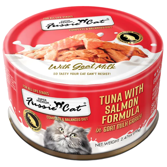 Fussie Cat Tuna/Salmon in Goat Milk 2.47oz