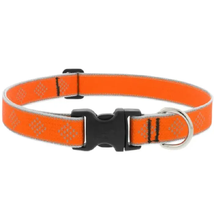 Lupine 1" Adj. Collar Orange Diamond 12-20"