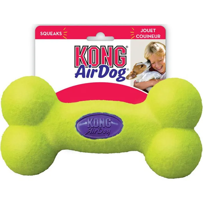 Air Kong Squeaker Bone Small Yellow