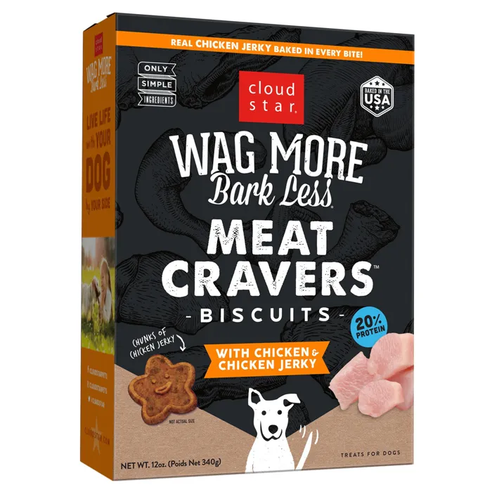Wag More Meat Cravers Biscuits Chicken 12oz