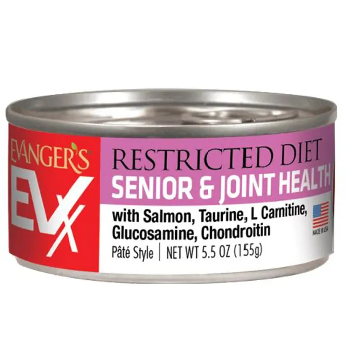 Evanger's Cat Can Evx Restrict Senior Joint Salmon 5.5 Oz 24/case