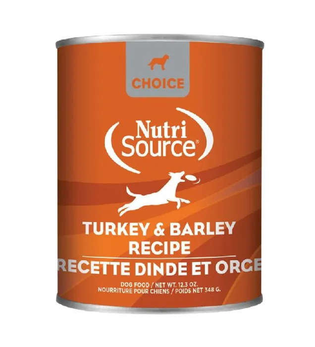 Nutrisource Dog Can Choice Turkey & Barley 12/12.3 Oz