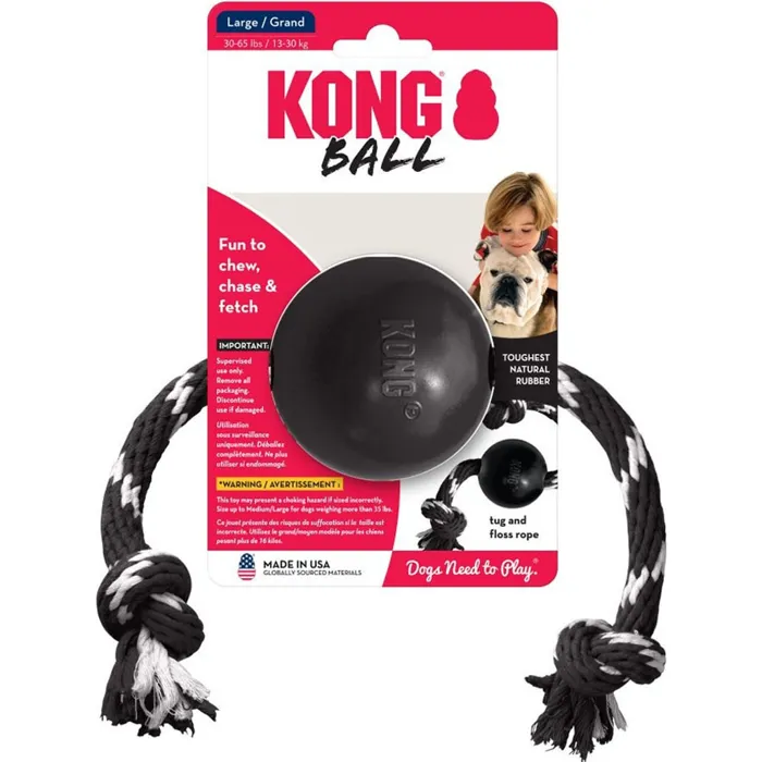 Kong Extreme Ball w/Rope Lg