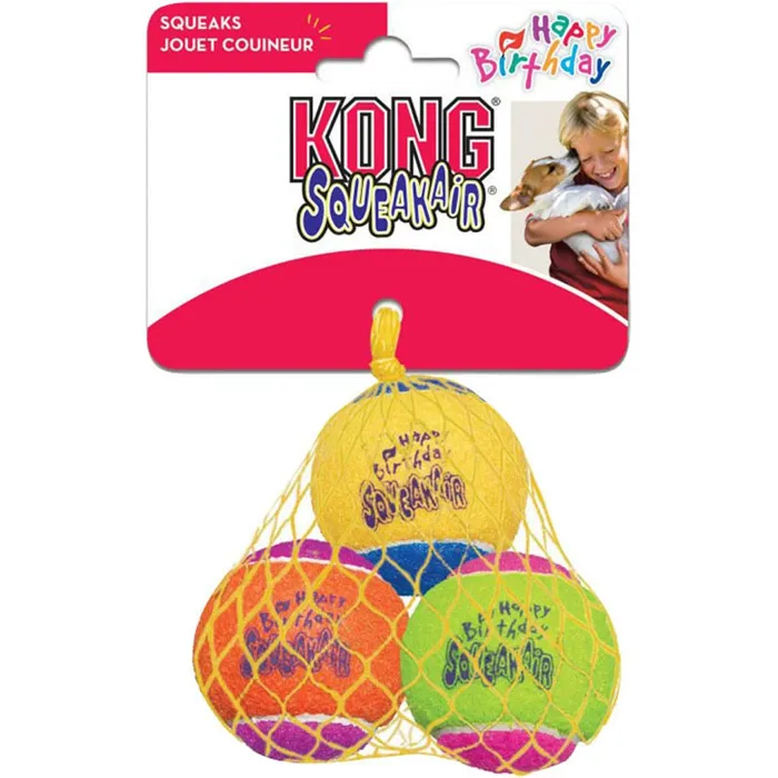 Kong Squeaker Birthday Balls 3pk