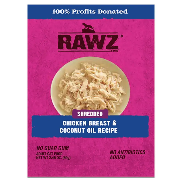 Rawz Cat Shredded Chicken/Coconut 2.46oz