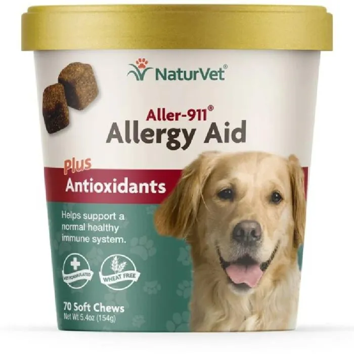 NaturVet Dog Allegy Aid Soft Chews 70ct