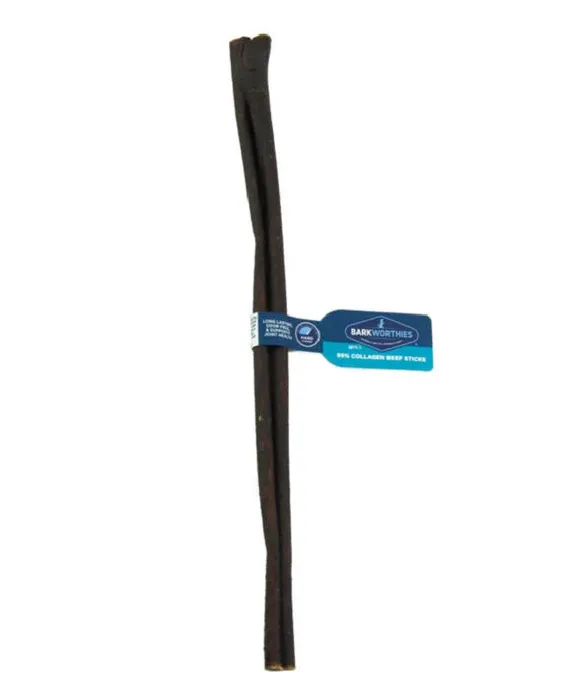 Barkworthies Collagen Beef Stick Plain 12"
