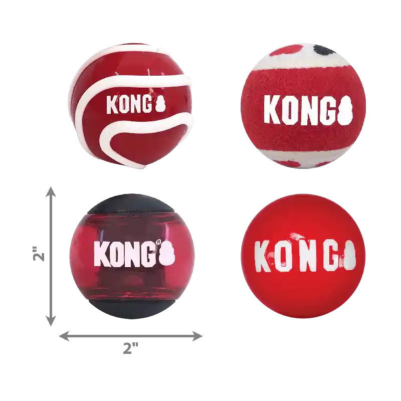 Kong Signature Balls Medium 4-pack