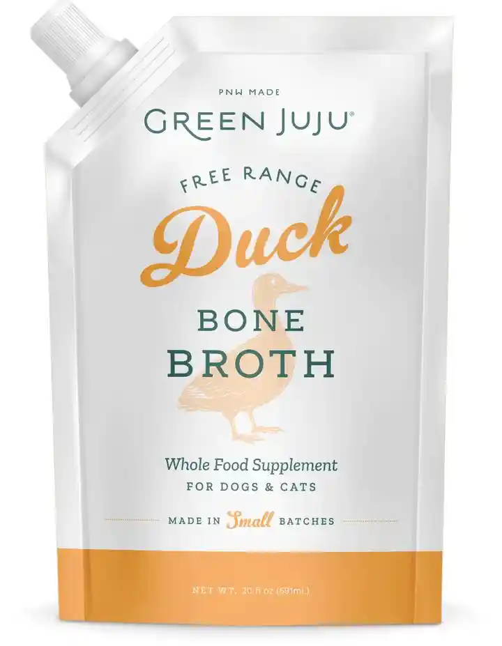 Green Juju Duck Bone Broth For Dogs & Cats 20-oz