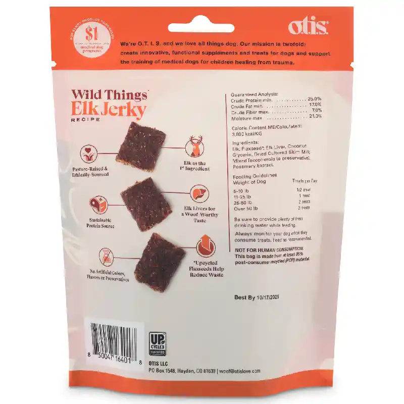 Wild Things Jerky Elk 4oz Otis 6/cs