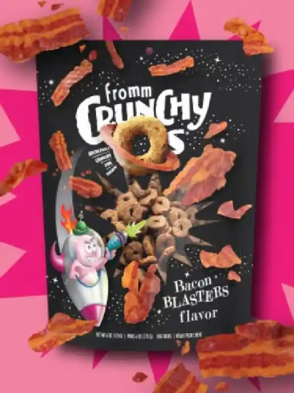 Fromm Dog Crunchy Os Bacon Blasters Treat 6oz 6=cs 4cs=mc