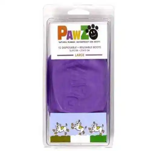 Waterproof Dog Boots, Purple, 12 Count Large