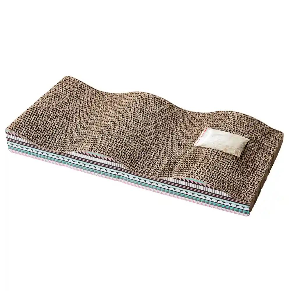 Ethical Pet Spot Wave Cat Scratcher Multi 17-in