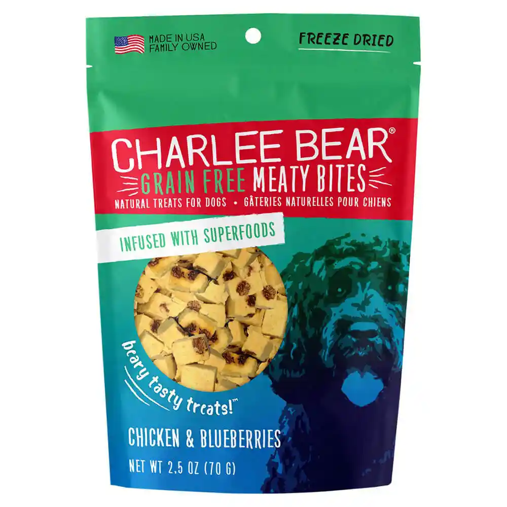 Charlee Bear Meaty Bites Chicken Blueberry 2.5oz