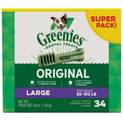 Original Dental Care Lg Dog Treats - 1.69lb Carton