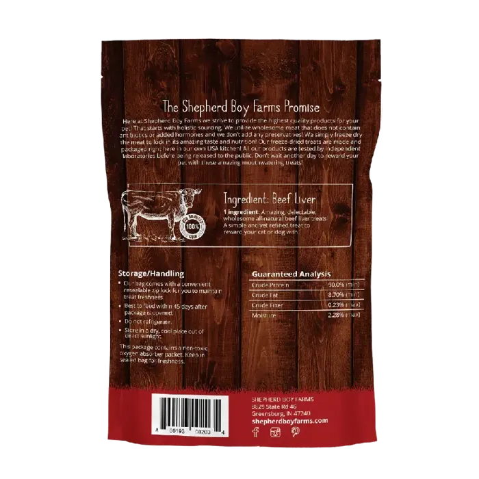 SBF Freeze Dried Beef Liver Treats 3oz