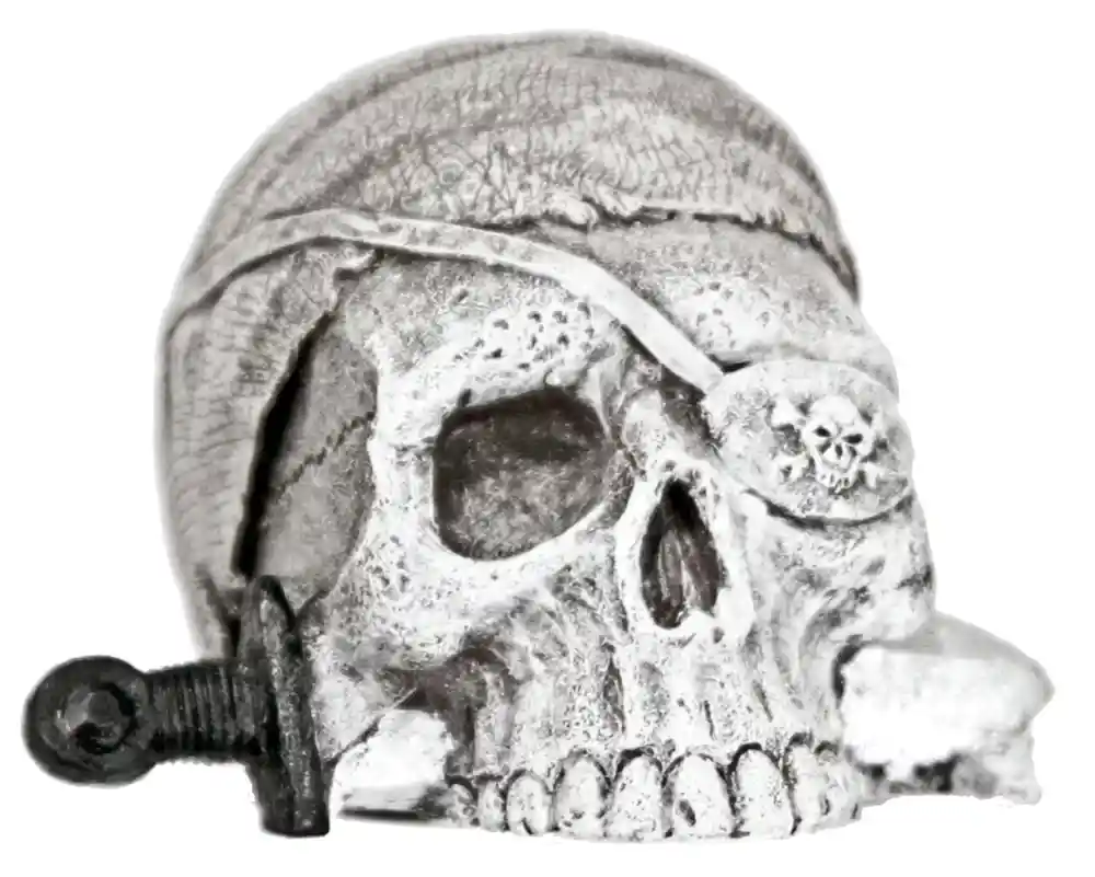 Resin Ornament Pirate Skull Mini